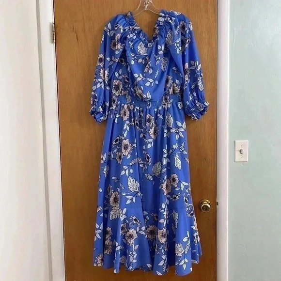 Eliza J Floral Faux Wrap Midi Dress - Picture 4 of 11